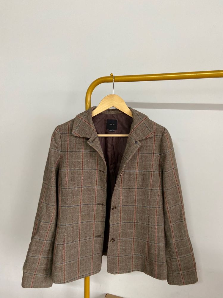 SADE Chic Plaid Blazer Jacket