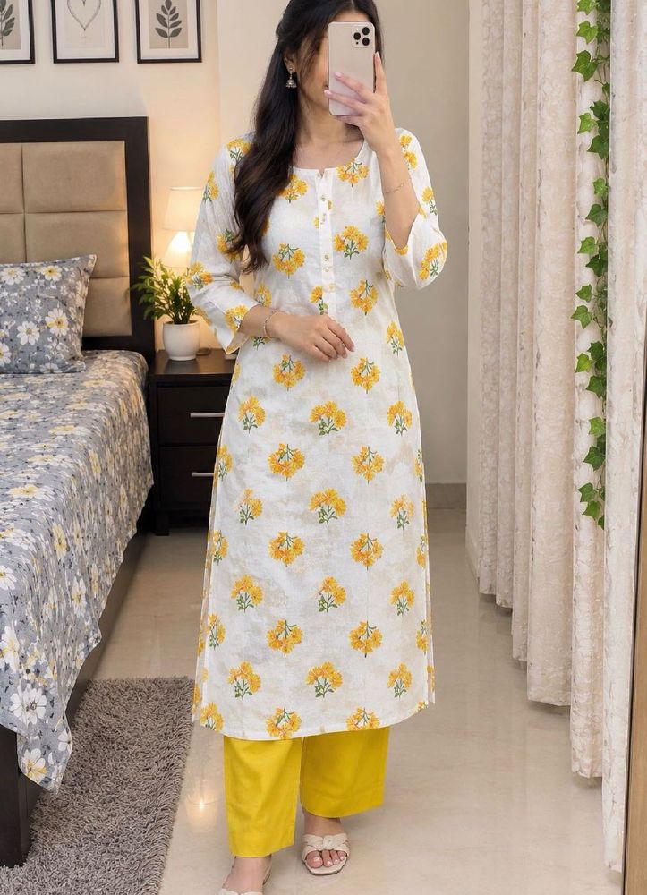 Floral Kurti pant unused new fixed pr