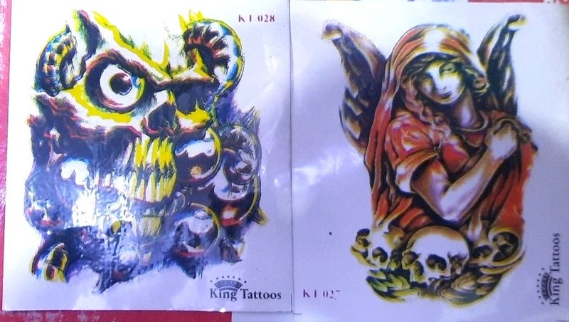 Temporary Colourful Tattoo Sticker Pack Of 2