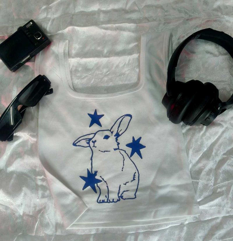 Cute Rabbit Y2K Graphic tank top