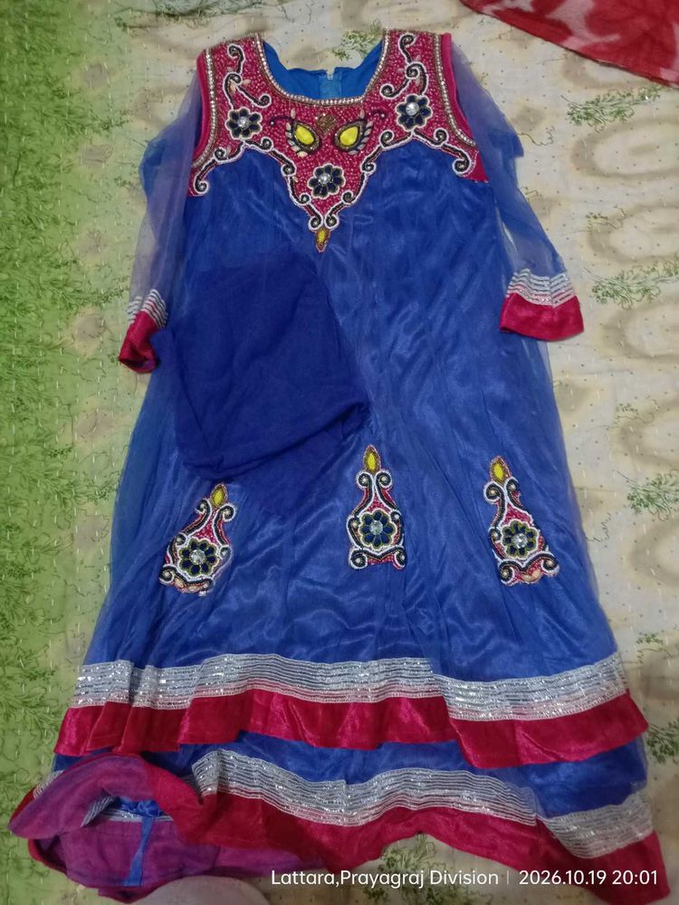 Embellished Blue suit Set