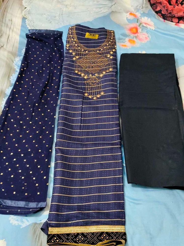 Embroidered Kurta Set with Dupatta