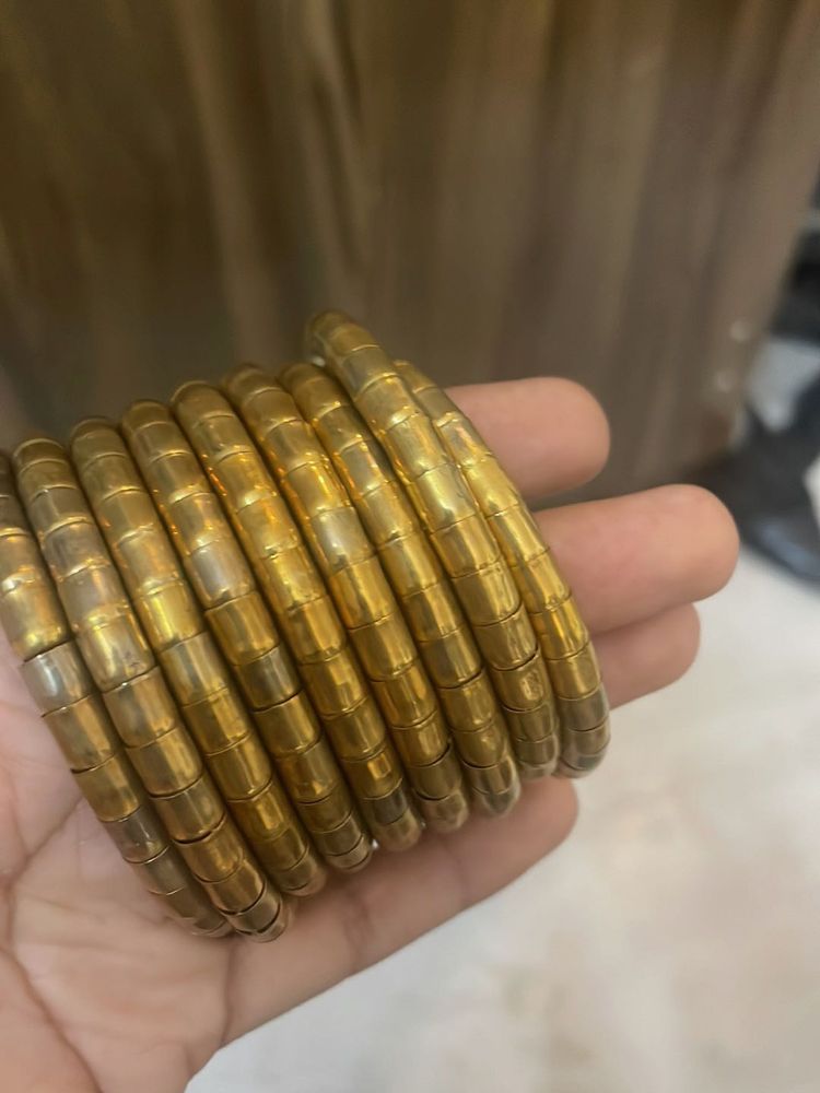 Stackable Gold Tone Bangles