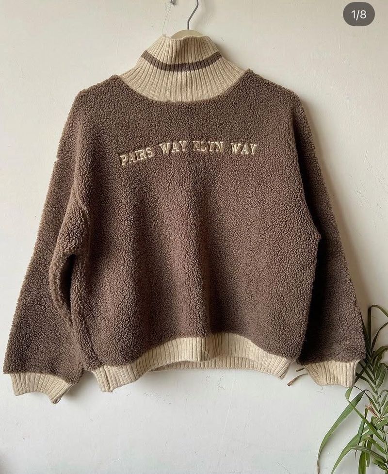 Cozy Teddy Fleece Mock Neck Sweater