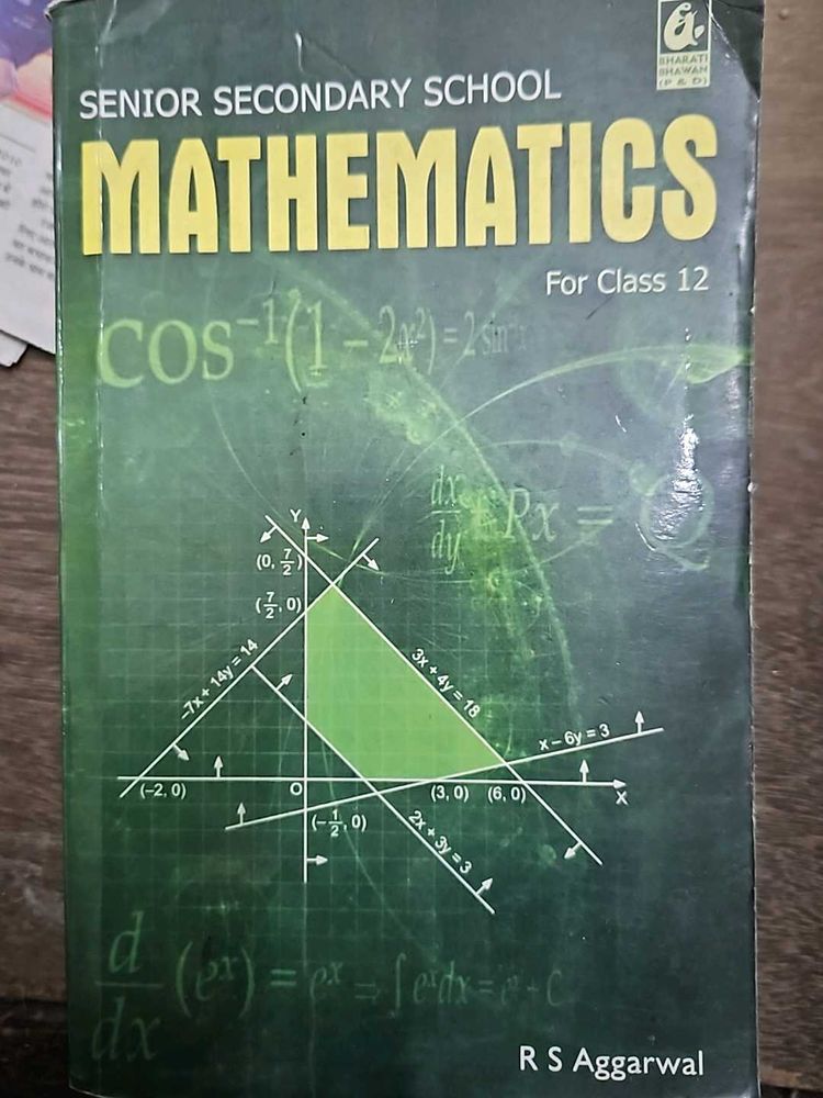 Rs Agarwal Mathematics Book Class 12