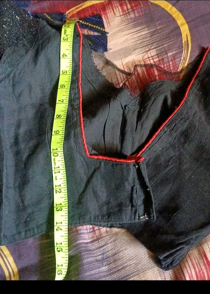 Black Embroidered Blouse
