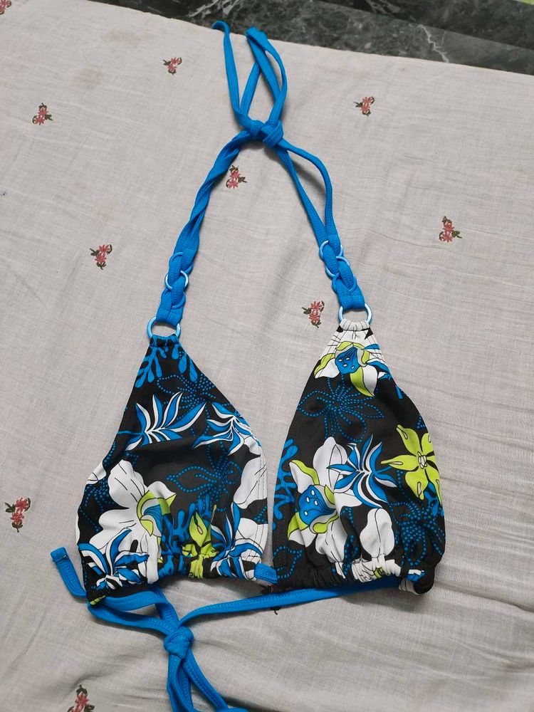 Floral Halter Bikini Top