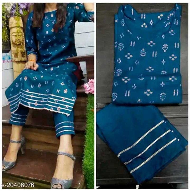 Blue Kurta Pant Set