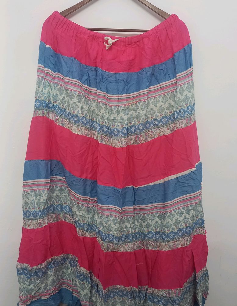 Pink &amp; Blue Cotton Skirt 🩷🩵