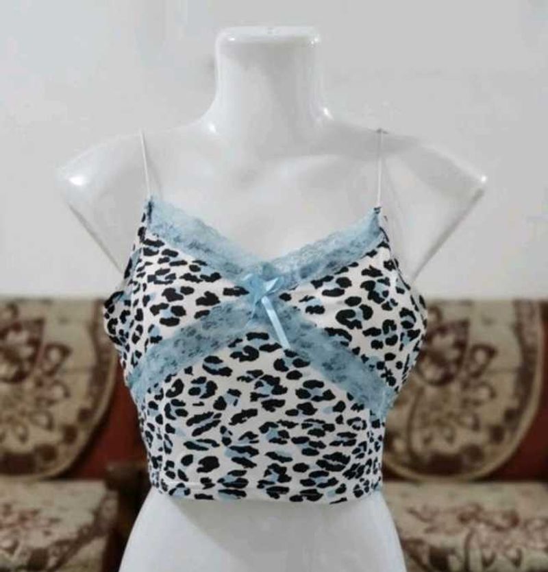 SHEIN Leopard &amp; Floral Print tank top