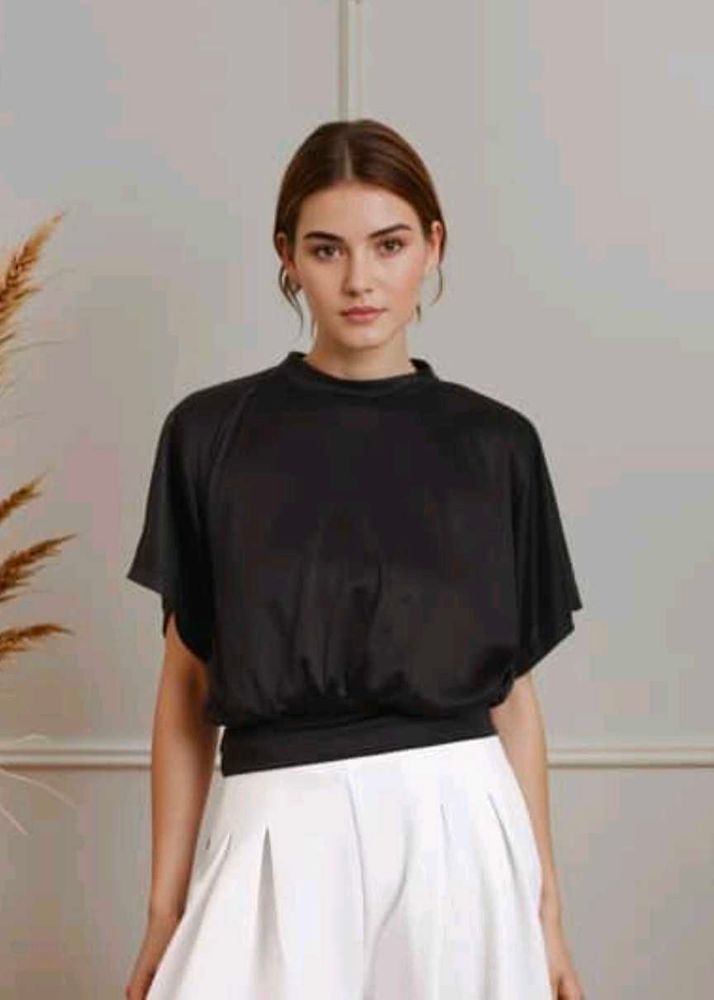 Chic Black Relaxed Fit Top