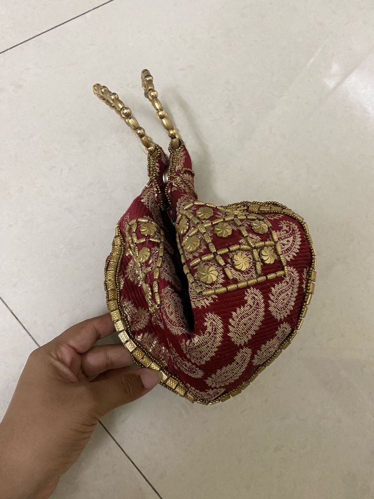 Designer Embroidered Clutch Bag