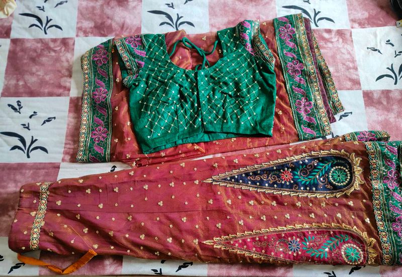 New Embroidered Lehenga Choli Set (Worn Once)