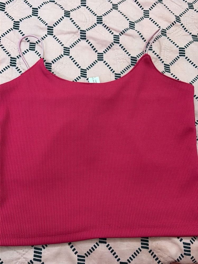 Ribbed Spaghetti Strap Tank Top