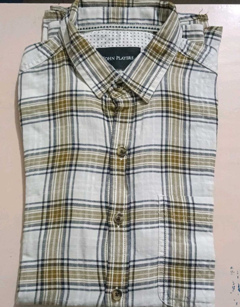 John Players Checkered Casual Shirt