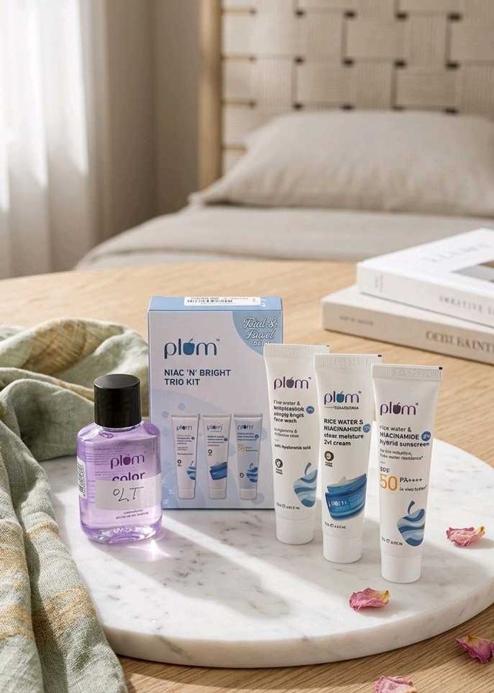 Plum Trio Skincare Kit &amp;Plum Nail Polish Remover