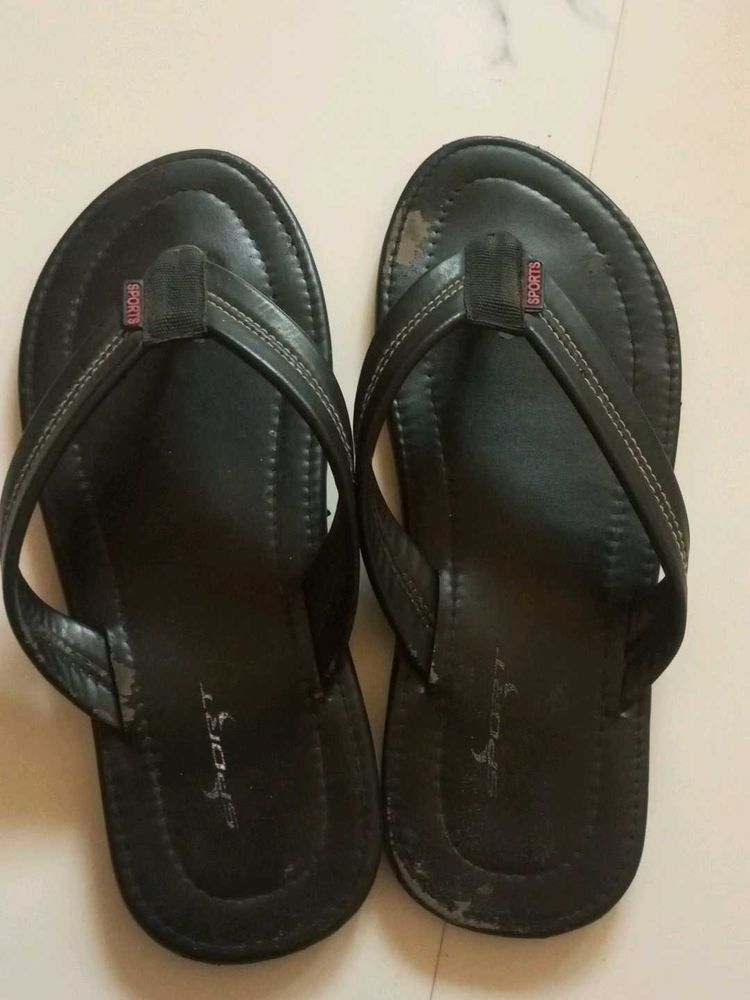 Men's Black Sport Flip Flops