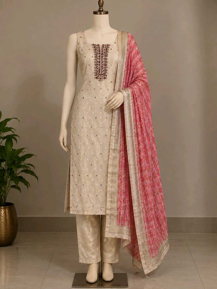 Festive Ivory Cream Suit Set