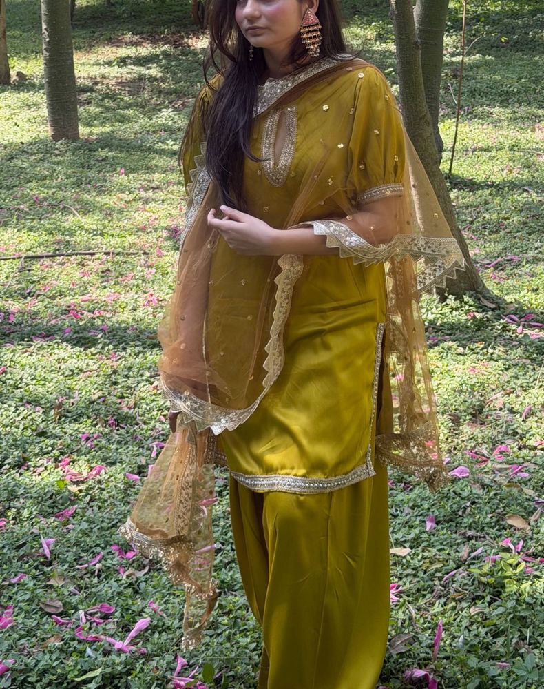 Elegant Yellow Kurta Set with Dupatta