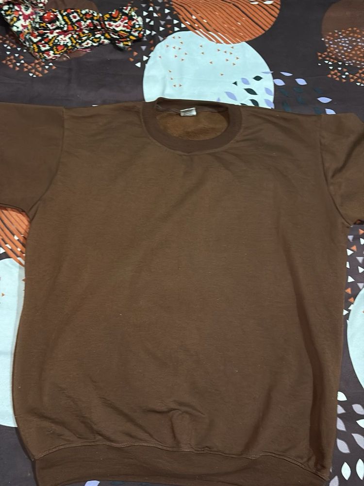 Brown Crew Neck Sweatshirt
