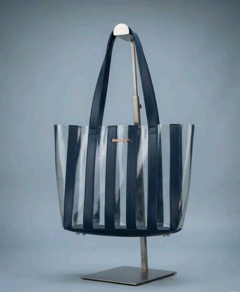 Striped Transparent Tote Bag