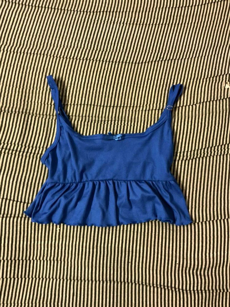 Royal Blue Peplum Tank Top