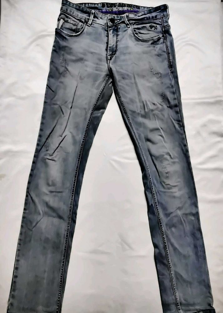 Stylish Gray Denim Jeans