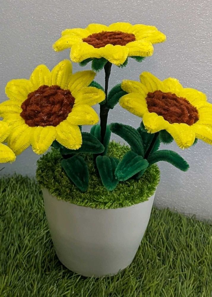 Artificial Sunflower Potted Plant