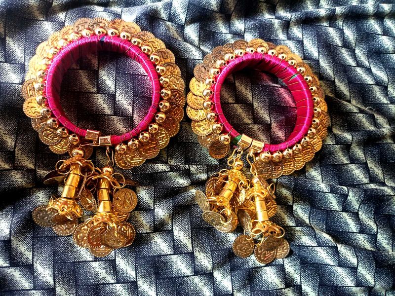 Ethnic Coin Bangle Bracelets