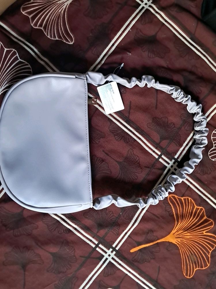 Miniso Pleated Half Moon Shoulder Bag 💜