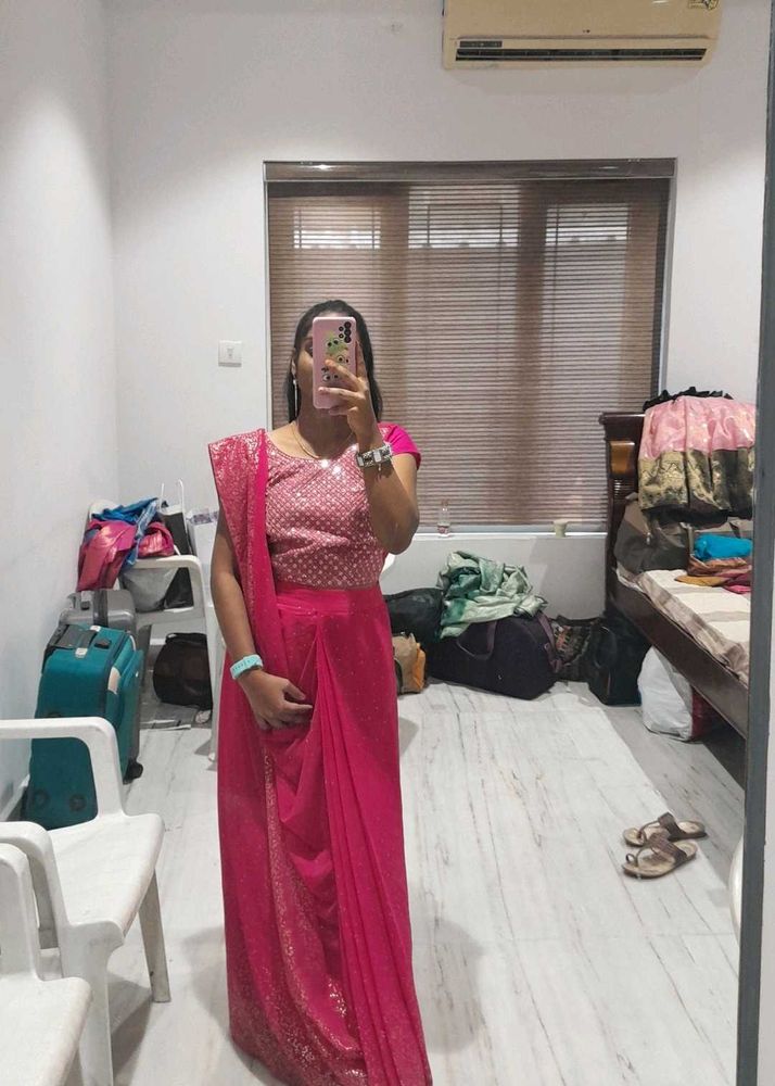 Beautiful Pink Saree