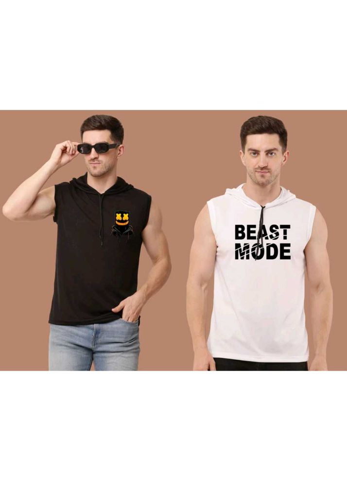 Sleeveless Hooded T-Shirts