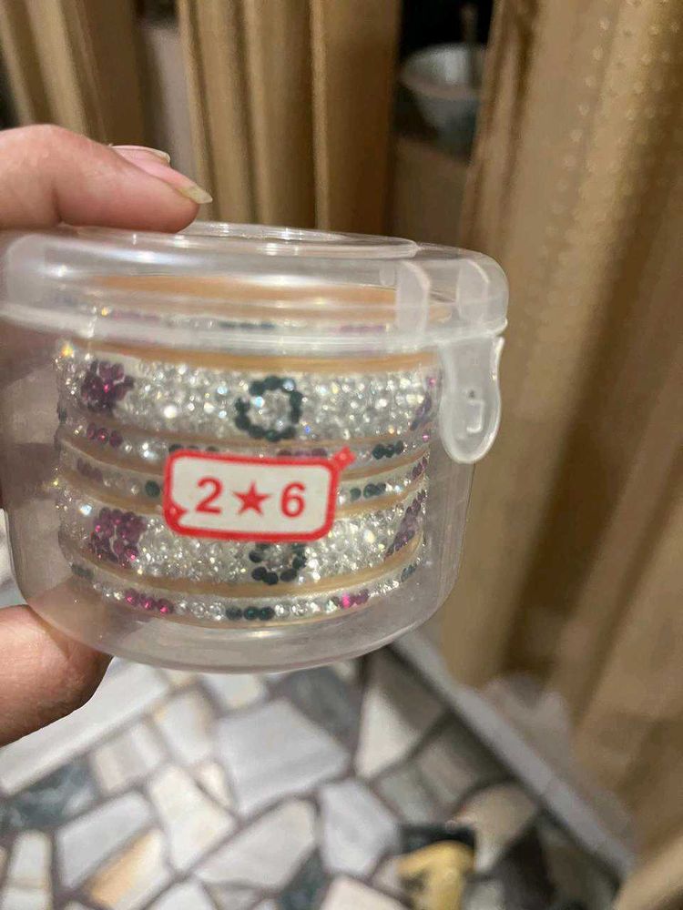 Sparkling Rhinestone Bangles Set