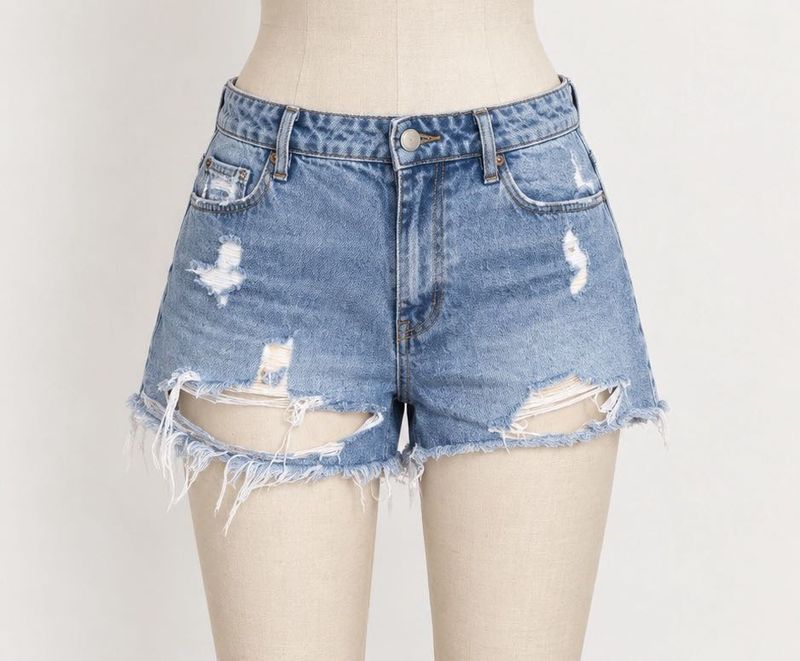 Distressed Denim Shorts