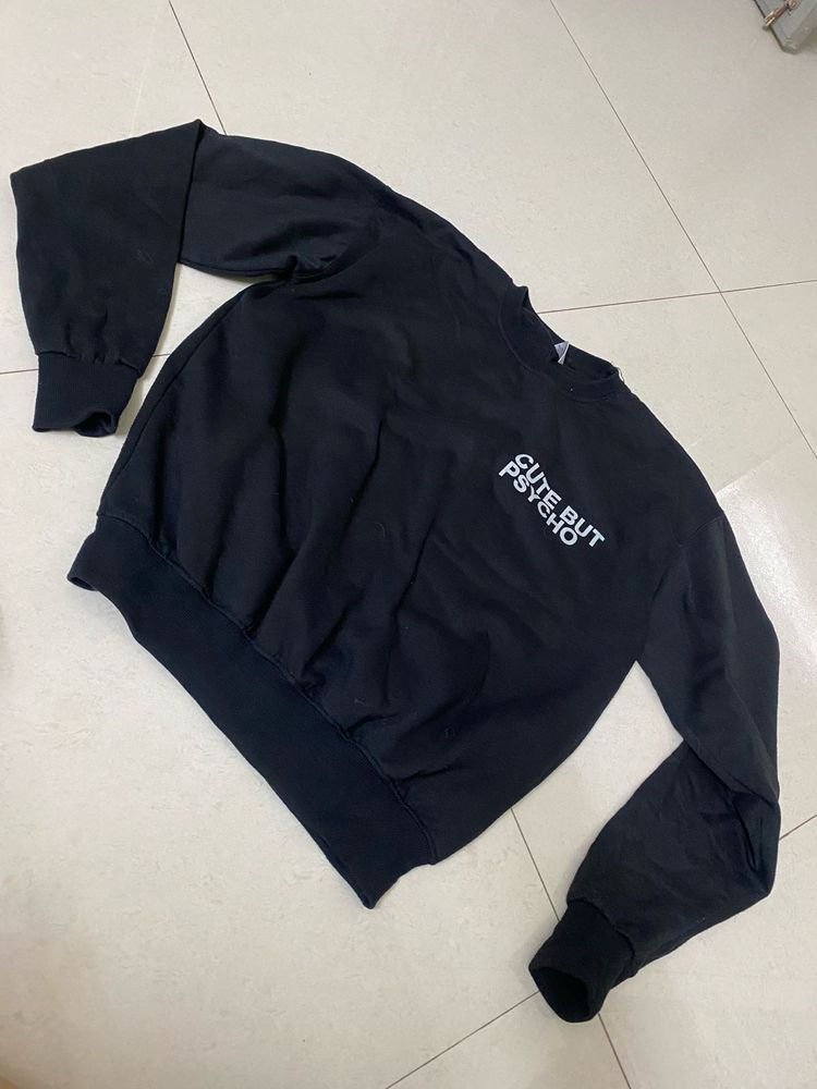 Black "Cute But Psycho" Sweatshirt
