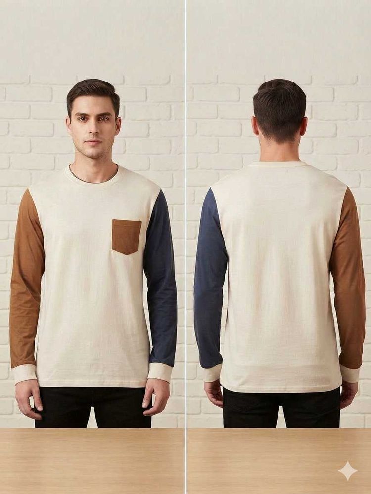 Men's Long Sleeve Colorblock T-Shirt
