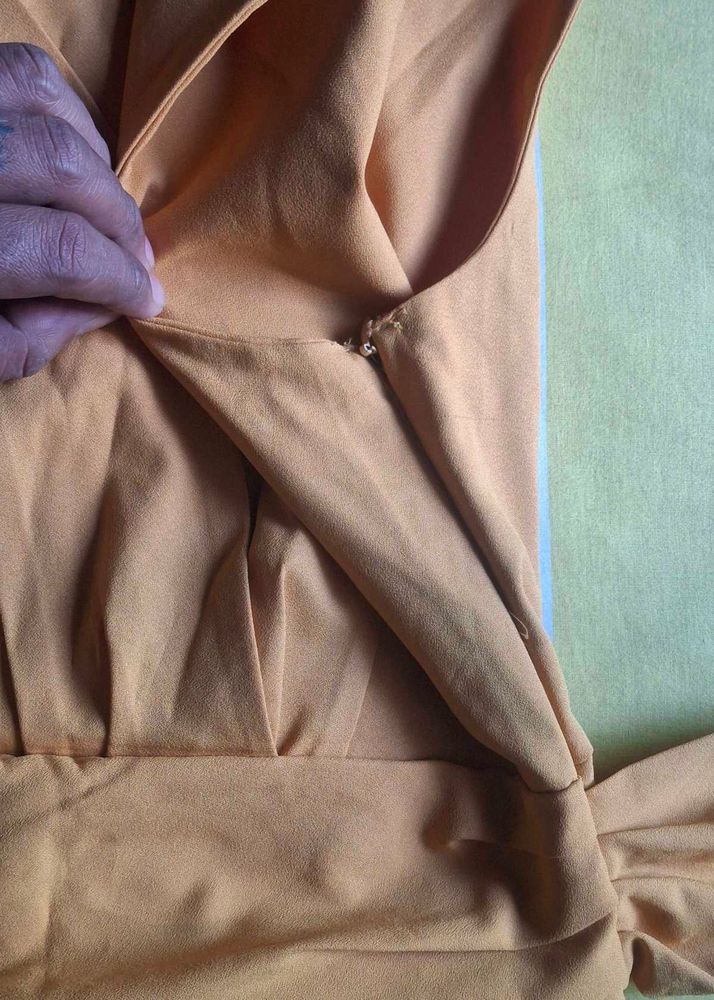 Stylish Ochre Yellow jumpsuit