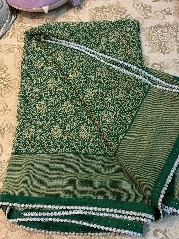 printed saree soft material