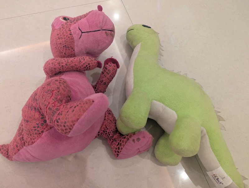 Cute Dinosaur Plushies Duo