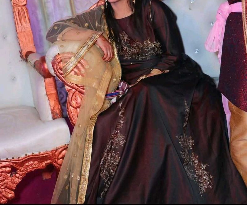 Elegant Dark Brown Gown