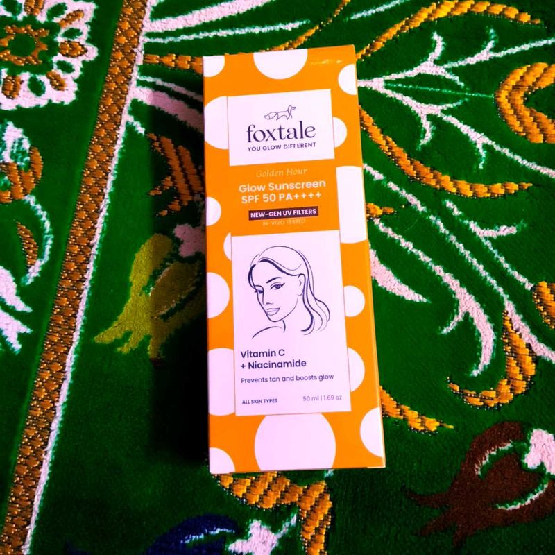 Foxtale Glow Sunscreen SPF 50 PA++++ with Vitamin