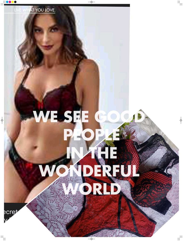 Sexy Red &amp; Black Lace Lingerie Set