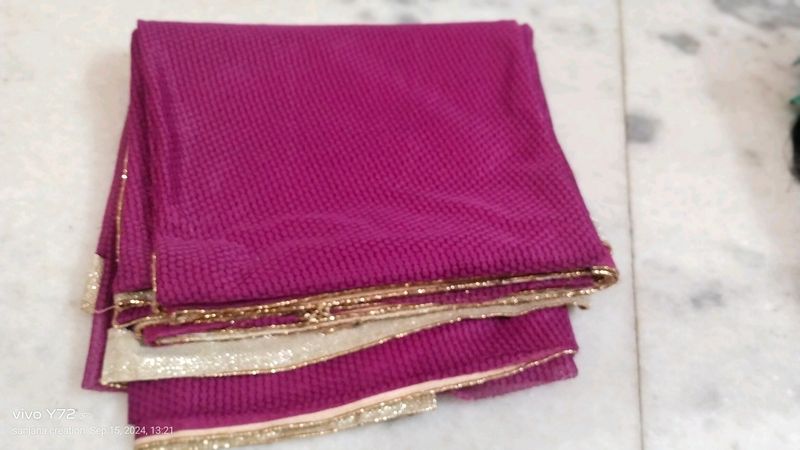 Magenta &amp; Gold Dupatta