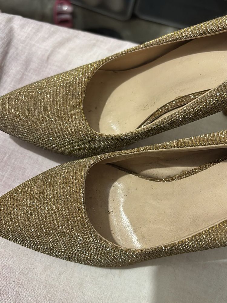 Sparkly Gold Heels