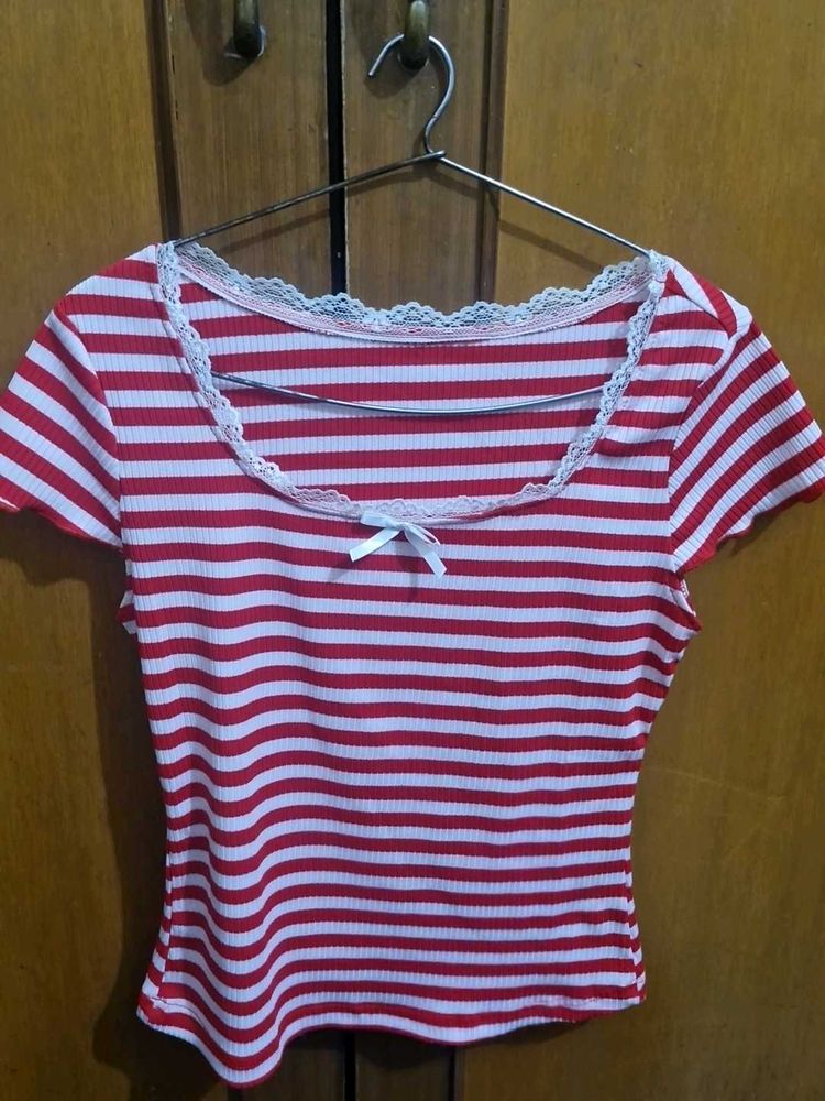 red striped top