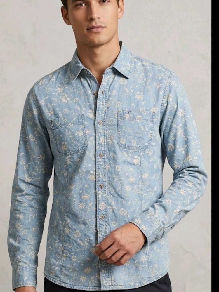 Floral Print Button-Up Shirt
