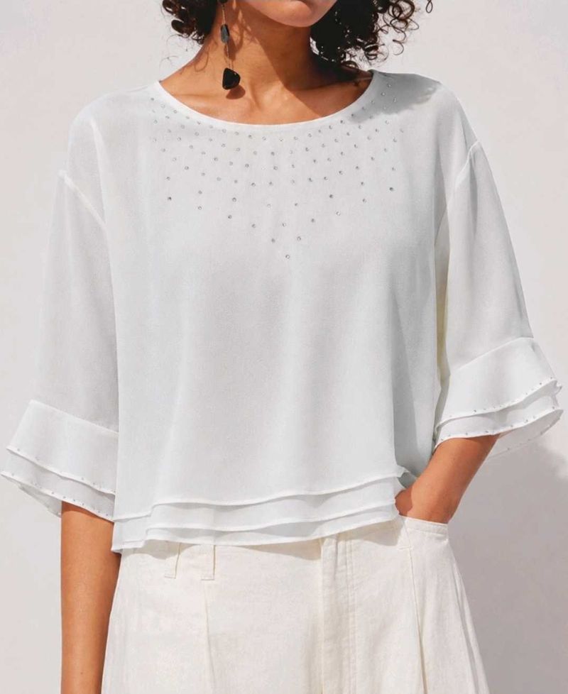 White Layered Top