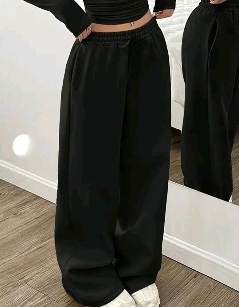 Black Wide Leg Lower