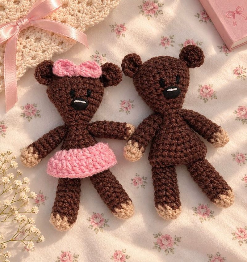 Cute aesthetic coquette bagcharm, Handmade Crochet