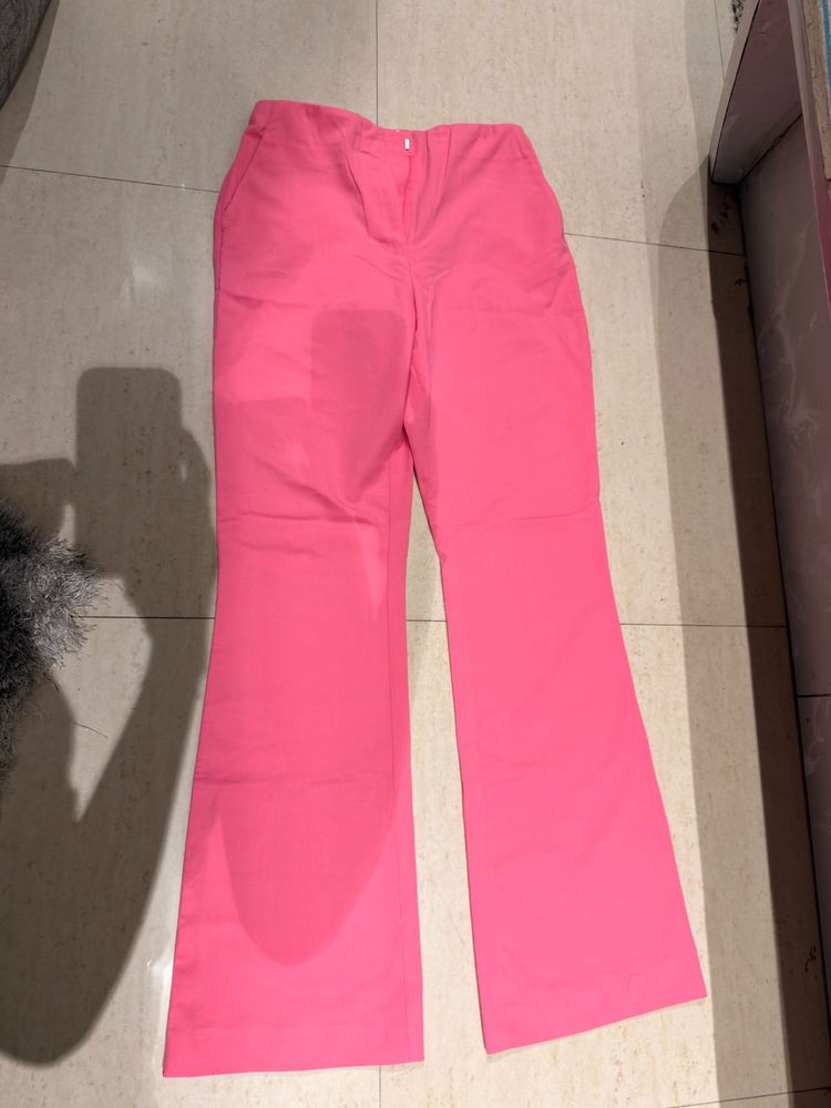 Pink Flared Leg Pants
